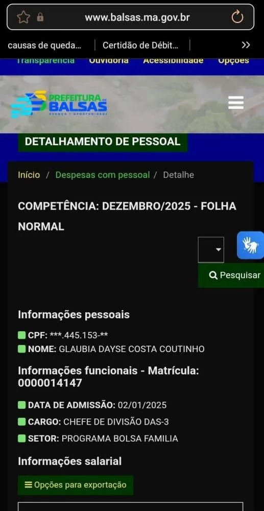 Vereador Jeone Duarte promove corrupção pela prática de nepotismo cruzado: sua esposa foi nomeada na prefeitura