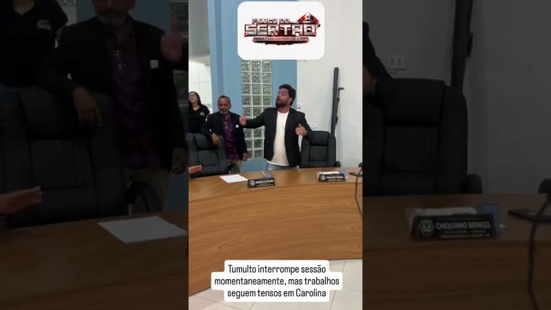 Confusão na Câmara de Carolina: presidente da Casa chama vereador Chiquinho Bringel de 