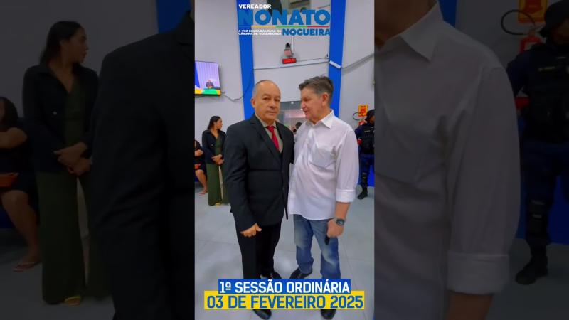 Vereador Nonato Nogueira em sua 1ª sessão ordinária, discute projeto IPTU Social