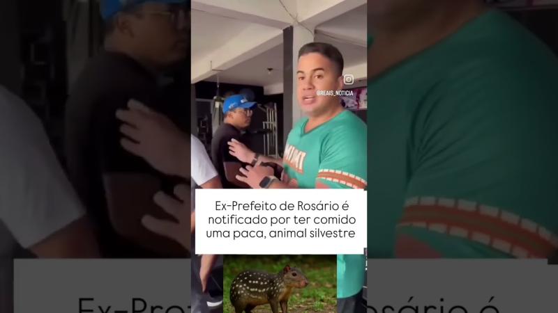  Ex-prefeito de Rosário é notificado por comer uma Paca. Ele afirma que é perseguição politica e se revolta 
