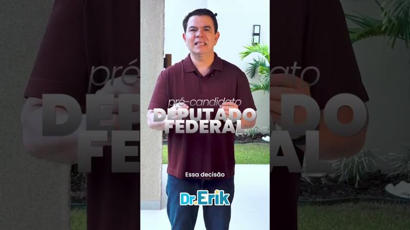 DR. Erik: “Quero levar minha determinação para Brasília e seguir avançando ao lado do povo”