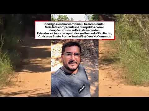  Greysson Carvalho doa seu salário de vereador e recupera estradas em povoados