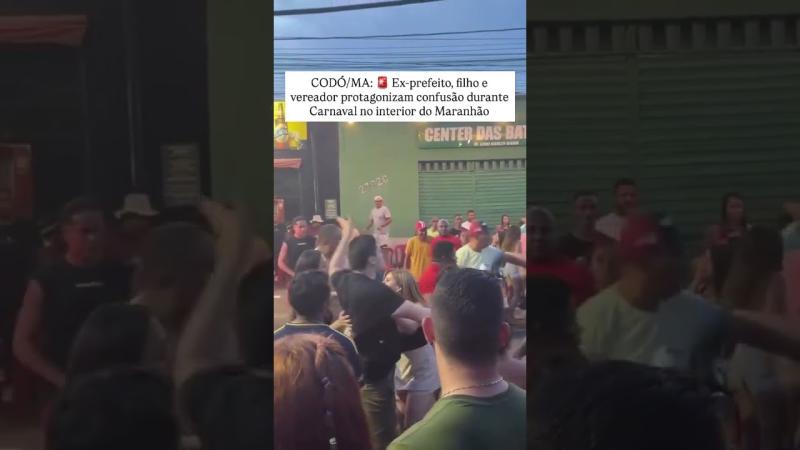 Codó: o ex-prefeito Zé Francisco e seu filho trocaram socos e pontapés com um vereador durante o Carnaval.
