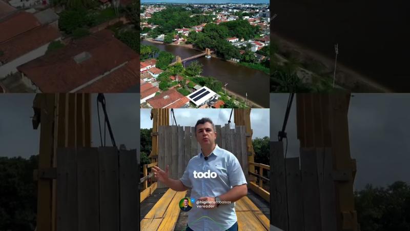 O vereador Higino denuncia a falta de vontade política para reformar a ponte de madeira em Balsas