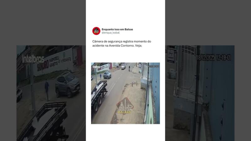 Balsas: Acidente fatal, vídeo mostra os últimos segundos de vida do jovem Mateus, quando sua moto colidiu contra um carro na avenida contorno.