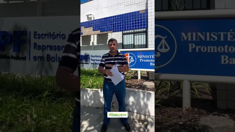 O vereador Higino Neto protocolou representação no Ministério Público para investigar crime supostamente cometido pela gestão Alan